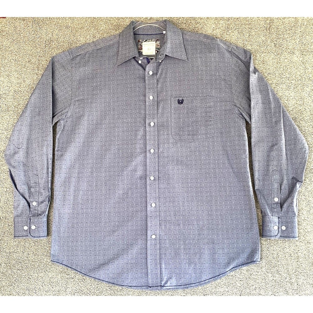 Panhandle Rough Stock Men's Button Down Long Sleeve Western Shirt Size Large